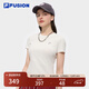 FILA FUSION斐樂(lè )潮牌女裝針織短袖衫2025夏季新款時(shí)尚休閑緊身T恤 云白色-WT XL 175/92A/XL