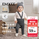 嫚熙（EMXEE）童裝打底褲兒童托舉褲男女寶背帶褲嬰兒包屁褲秋季毛線(xiàn)針織褲 深灰色 80 cm 【9-18個(gè)月】