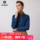 納維凱爾意大利小帆船女士長(cháng)袖襯衫牛仔外套全棉襯衣2333003505 藍 L 