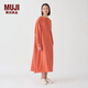 MUJI IDEE 女式 強捻 連帽套頭連衣裙 女裝裙子春季  GAD03C4S 紅色 M (155/80A)