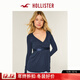 HOLLISTER25秋冬辣妹波點(diǎn)蝴蝶結V領(lǐng)長(cháng)袖內搭T恤女裝339-5080 海軍藍圓點(diǎn) S (165/84A)
