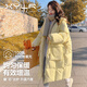 相伊戀人羽絨棉服女25年秋冬季中長(cháng)款加厚棉衣外套新款寬松棉襖學(xué)生面包服 奶黃色 M 【適合100-120斤】