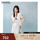 SNIDEL2025春夏優(yōu)雅V領(lǐng)包扣泡泡袖印花茶歇連衣裙SWFO252301 紫色 M (1)