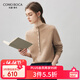 科蒙博卡2025秋冬新款高端100%羊絨衫女純色針織衫簡(jiǎn)約打底毛衣 原駝色 M