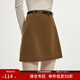 范思藍恩復古辣妹百搭高腰顯瘦包臀短裙女秋冬2024新款裙子14432 棕色 L