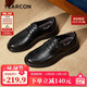 意爾康皮鞋男軟底舒適商務(wù)休閑鞋春秋圓頭系帶新款 53429W 黑色 41
