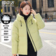 雪中飛羽絨服女短款連帽冬裝外套2025新款時(shí)尚休閑百搭寬松韓版防寒服 綠色 XL （120-135斤）