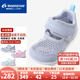 月星童鞋 25年夏季新品 兒童涼鞋男童學(xué)步鞋女寶機能鞋嬰幼兒透氣網(wǎng)鞋 灰銀色 22 (內長(cháng)14cm適合腳長(cháng)13.5cm)