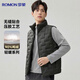 羅蒙【90%鴨絨】羽絨服馬甲男士秋冬季新款輕薄立領(lǐng)坎肩背心短款外套