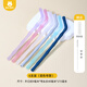 酷虎吸管鉑金硅膠母嬰食品用耐高溫寶寶喝水喝奶無(wú)異味軟管可重復使用 一家用 混色6只（彎管）送收納盒 吸管刷