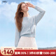 百圖（betu）女裝2025年秋季新款針織開(kāi)衫幾何提花簡(jiǎn)約百搭長(cháng)袖外套女2509T51 藍色 S