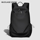 MUCILAGE KNOW新款大容量雙肩包男休閑時(shí)尚牛津布防水電腦背包簡(jiǎn)約大學(xué)生書(shū)包 黑色