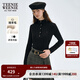 Teenie Weenie小熊女裝綿羊毛針織衫25秋季新款修身中領(lǐng)毛衣打底衫 黑色 M
