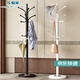 樂(lè )愛(ài)家衣帽架落地掛衣架立式掛衣服鐵藝金屬掛包架子入戶(hù)臥室大理石衣架
