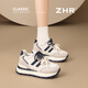 ZHR德訓鞋女春秋復古厚底內增高百搭休閑鞋運動(dòng)鞋女鞋 KS287M米藍37