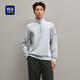 HLA海瀾之家衛衣男秋季半開(kāi)襟保暖套頭立領(lǐng)長(cháng)袖男HNZWD3J181A 水泥灰J1 M 170/88A 推薦125~136斤