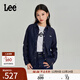 Lee商場(chǎng)同款標準版經(jīng)典翻領(lǐng)清水洗女字母繡花牛仔長(cháng)袖襯衫休閑潮 清水洗 M
