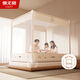 懶無(wú)限家用嬰兒防摔蚊帳圍欄蚊帳架床上帳篷三開(kāi)門(mén)1.5*2米【加粗支架】
