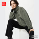 優(yōu)衣庫女裝男裝長(cháng)絨搖粒絨拉鏈茄克/長(cháng)袖外套夾克479611 54 綠色 XL