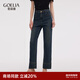 歌莉婭牛仔褲女2025新款秋季通勤穿搭獨特高腰九分長(cháng)褲1E7RCD060 75U牛仔藍 27