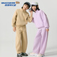 Skechers斯凱奇兒童衛衣長(cháng)褲2026春季新款童裝男女童休閑運動(dòng)套裝L425K126 淺雪青色 /00EW 140