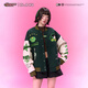BJHG【飛天小女警聯(lián)名】不計后果美式棒球服夾克女款春季寬松復古外套 毛毛綠 L 130-160斤