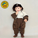 G.duck嬰兒冬季羽絨服加厚外出冬裝6一12月寶寶冬天衣服韓版超萌連體衣3 咖色 100 85-90cm 25-30斤