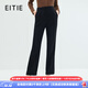 愛(ài)特愛(ài)（EITIE）時(shí)尚OL通勤顯瘦高腰直筒呢子休閑長(cháng)褲秋冬新款休閑褲7205905 極簡(jiǎn)黑20 L 165