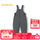 巴拉巴拉童裝兒童羽絨背帶褲男童冬裝長(cháng)褲束腳保暖褲子潮舒適戶(hù)外 中灰20410-灰鴨絨 110 充絨量65g