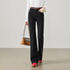 逸陽(yáng)（ESE-Y）【超模褲】彈力顯瘦微喇牛仔褲女2026春季新款高腰喇叭長(cháng)褲 黑色 27 常規163以上