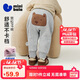 迷你巴拉（minibala）男女童褲子保暖內里加絨不勒肚2025冬裝寬松PP褲