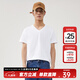 美特斯邦威t恤男女2025夏季新款純色百搭純棉短袖情侶裝男士打底衫 亮白色 2XL 185 104B