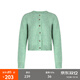 fano studios范洛Fano 百搭休閑小眾超正版型基礎款亮色針織開(kāi)衫毛衣女2025秋 綠色第二批 S