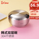 LaCena樂(lè )且娜韓式304不銹鋼碗帶蓋子兒童湯碗雙層加厚隔熱防燙飯碗寶寶 大號不銹鋼碗+蓋子