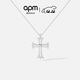 APM Monaco銀白色十字架可調節項鏈女士男士項鏈女輕奢小眾毛衣鏈