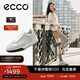 愛(ài)步（ECCO）休閑鞋女 2025新款百搭平底鞋簡(jiǎn)約球鞋板鞋德訓鞋 街頭272833 灰白色/白色27283350153 37