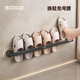 ecoco吸盤(pán)浴室拖鞋掛架瀝水架家用衛生間置物架免釘門(mén)上收納25236