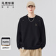 馬克華菲（MARK FAIRWHALE）長(cháng)袖t恤男冬季美式潮牌衛衣男士寬松休閑上衣服男裝 黑色 M