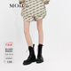 MO&Co.運動(dòng)風(fēng)復古MC老花滿(mǎn)花高腰寬松短褲休閑褲子女摩安珂 咖底黑字 XS 155