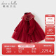 戴維貝拉兒童連衣裙女童中國風(fēng)網(wǎng)紗加絨裙女秋冬裙子