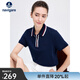 Navigare意大利小帆船女士POLO衫25夏季新品涼感翻領(lǐng)體恤衫短袖百搭上衣女 暗珠寶藍 L