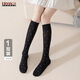 爾晏襪子女襪秋冬季波點(diǎn)襪純色及膝襪簡(jiǎn)約小腿襪波點(diǎn)圖案女款長(cháng)筒襪 波點(diǎn)長(cháng)筒襪：黑色 1雙