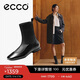 愛(ài)步（ECCO）冬季新款簡(jiǎn)約低跟法式瑪麗珍彈力靴羊皮 舞悅244403 黑色38