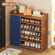 絲竹閣家用門(mén)口鞋柜門(mén)外樓道鞋架入戶(hù)經(jīng)濟型實(shí)木出租房小戶(hù)型防塵簡(jiǎn)易窄 【防塵款】6層100藏青色