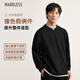 MARKLESS假兩件長(cháng)袖衛衣男士2025秋季新款寬松圓領(lǐng)打底衫5406 星空黑  L