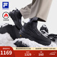 FILA 斐樂(lè )官方男鞋戶(hù)外鞋2025冬新款探險家3高幫加絨跑步鞋運動(dòng)鞋 駿馬黑-BA 43