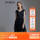 PORTS寶姿春夏新品女裝V-領(lǐng)無(wú)袖中長(cháng)連衣裙SM8D059MLN001 黑色 M (6)