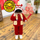 G.duck小黃鴨童裝女童翅膀年服套裝加絨加厚兒童冬裝過(guò)年衣服洋氣兩件套 圖片色 100 cm