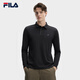 FILA 斐樂(lè )官方男子針織長(cháng)袖POLO衫2026春季新款休閑商務(wù)通勤簡(jiǎn)約上衣 傳奇藍-NV XL 180/100A/XL
