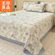 無(wú)印良品全棉老粗布床單單件亞麻涼感被單純棉炕單枕套宿舍單人三件套床品 繁花-藍【A類(lèi)母嬰級 全棉老粗布】 三件套-230x245cm床單+枕套一對